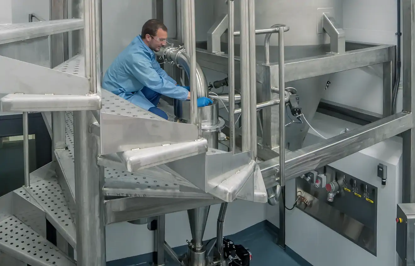 tech operating dryer 