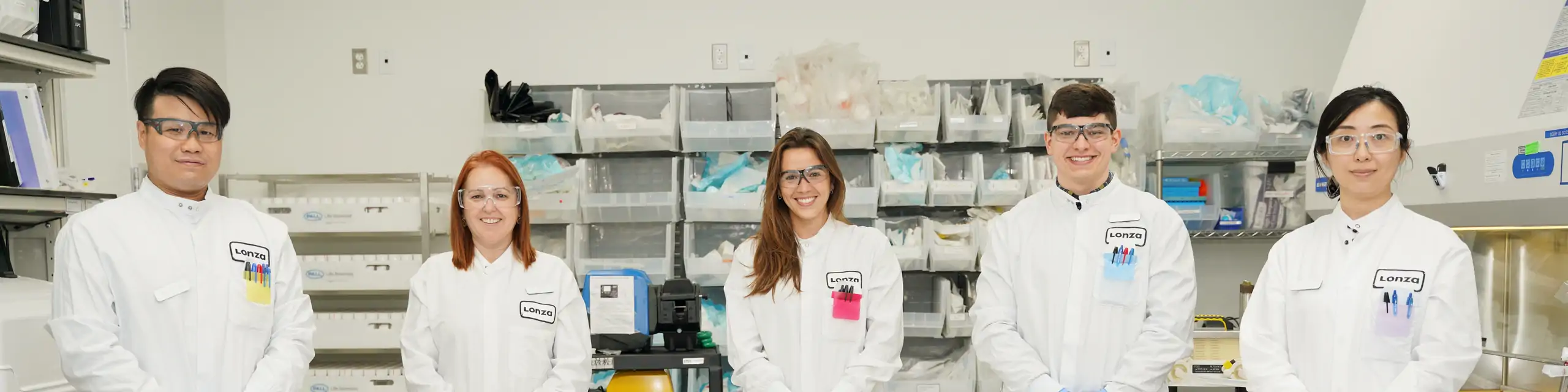 Houston employees in clean room