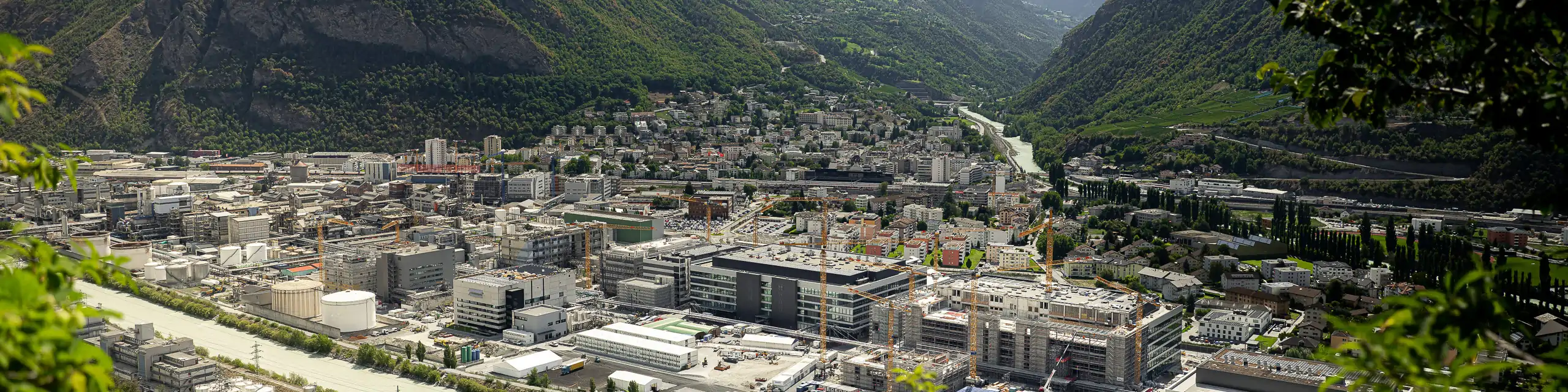 Visp skyline view